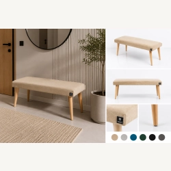 Ławeczka Pufa Tapicerowana Siedzisko Gładkie Cappucino LPG-10 Rozmiary od 50 cm do 120 cm